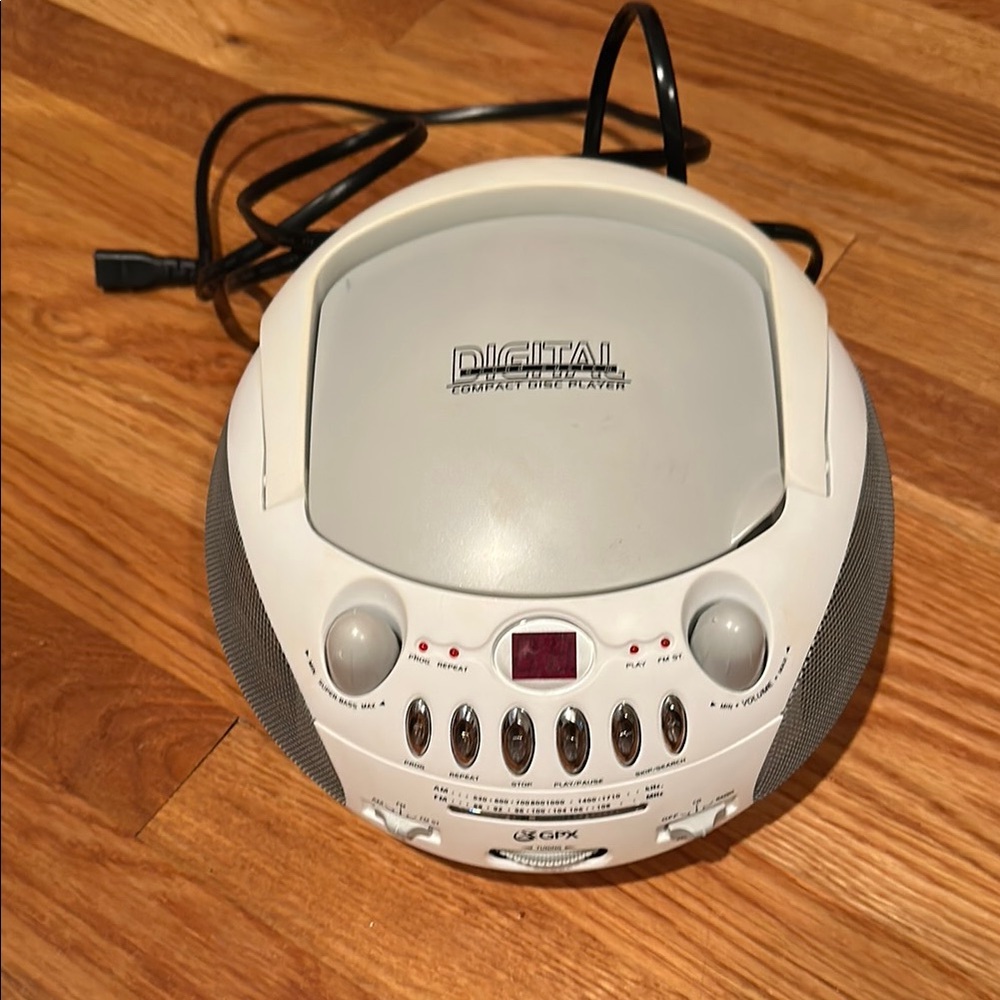 White Portable CD Player